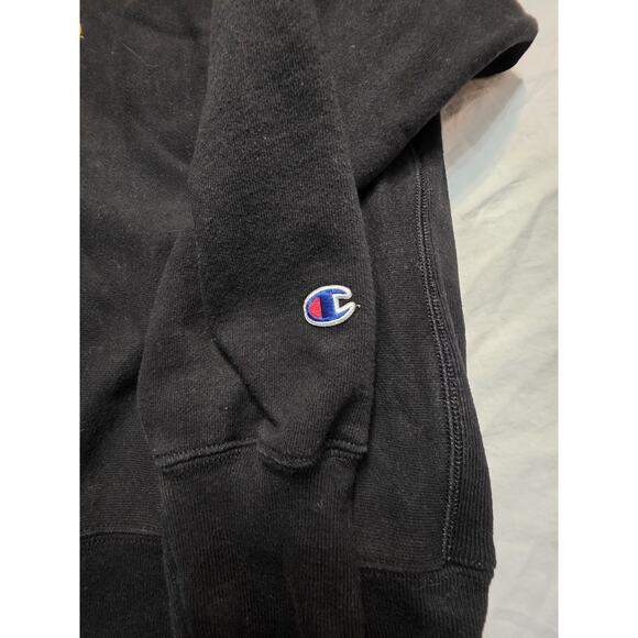 Iowa Hawkeye Champion Reverse Weave Men's Size Xl Black Crew Neck Sweatshirt - Picture 3 of 6